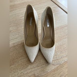 Schutz white heels (bridal edition)